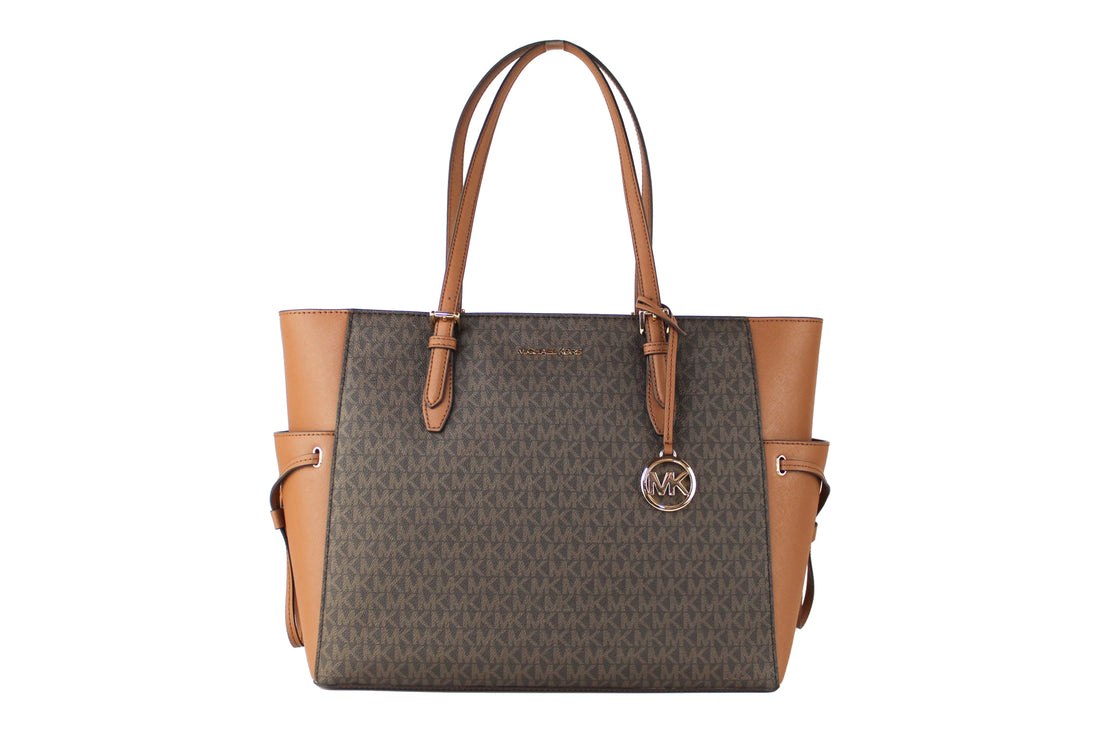 Michael Kors Gilly Large Brown Travel Drawstring Tote - Velora Luxury Fashion
