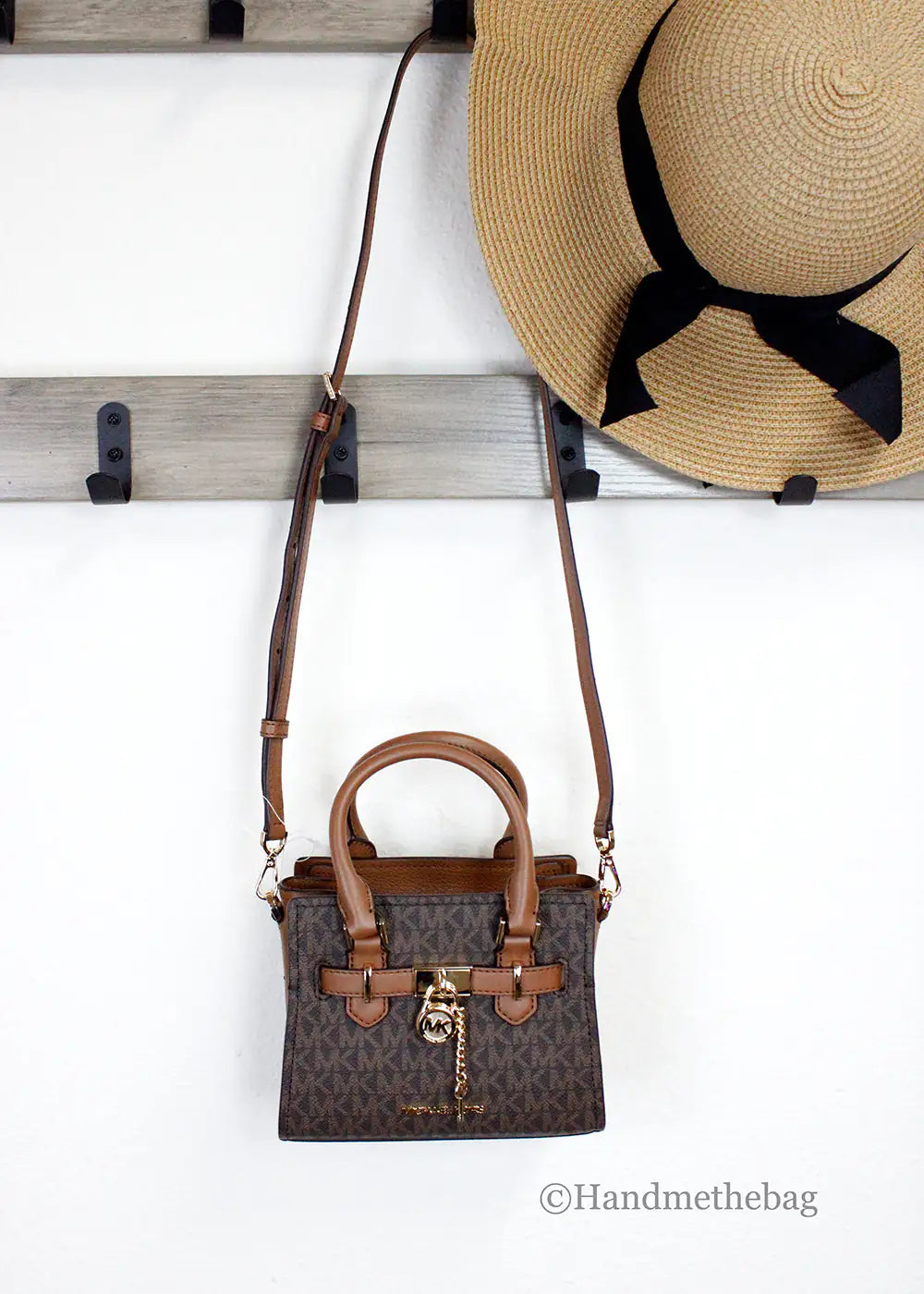 Michael Kors Hamilton Mini Brown PVC Crossbody - Velora Luxury Fashion
