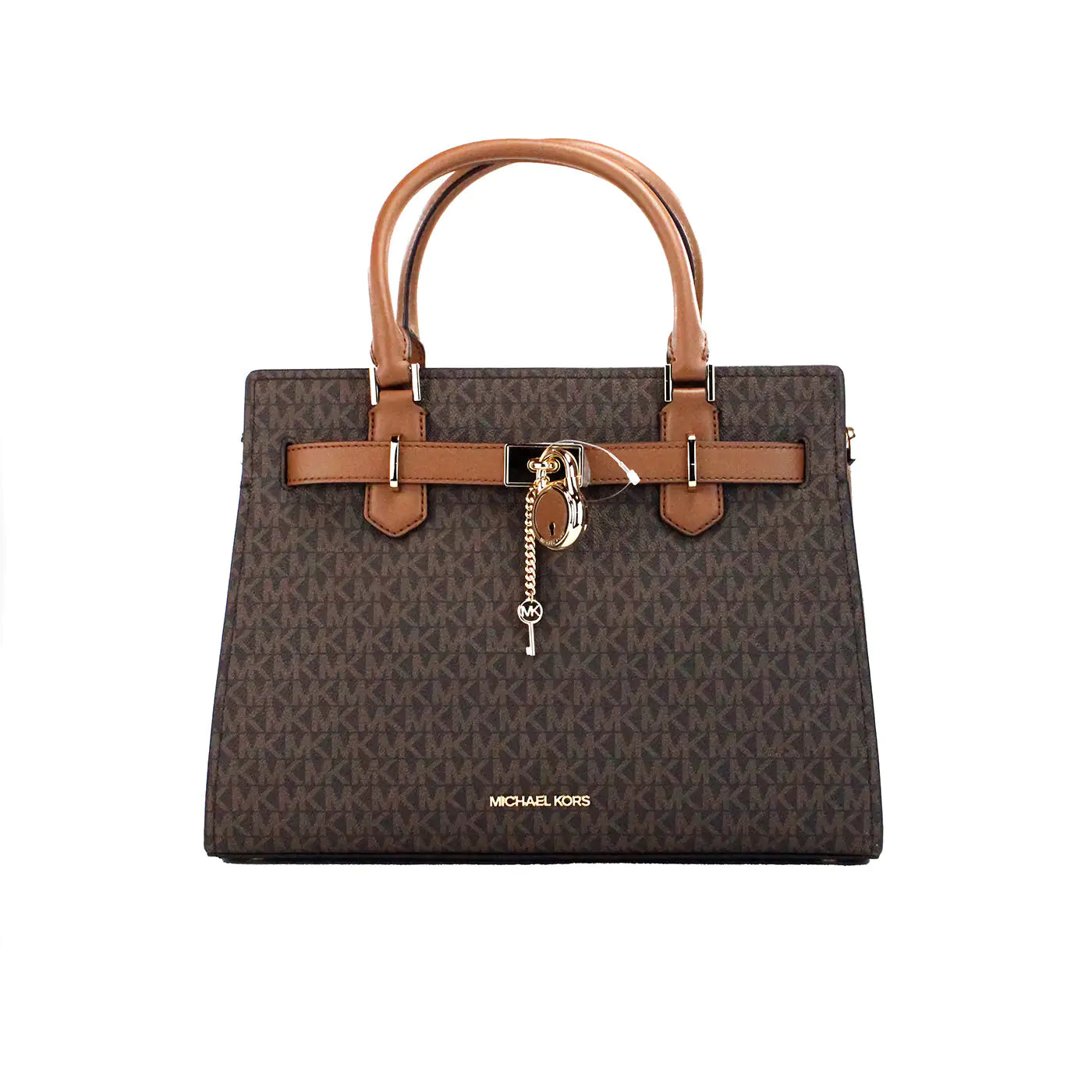 Michael Kors Hamilton PVC Brown Crossbody Satchel - Velora Luxury Fashion