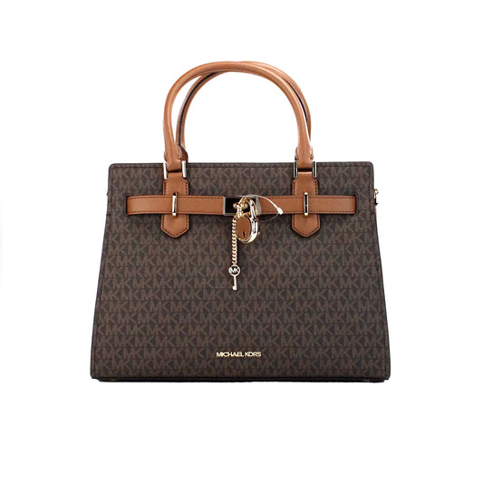 Michael Kors Hamilton PVC Brown Crossbody Satchel - Velora Luxury Fashion