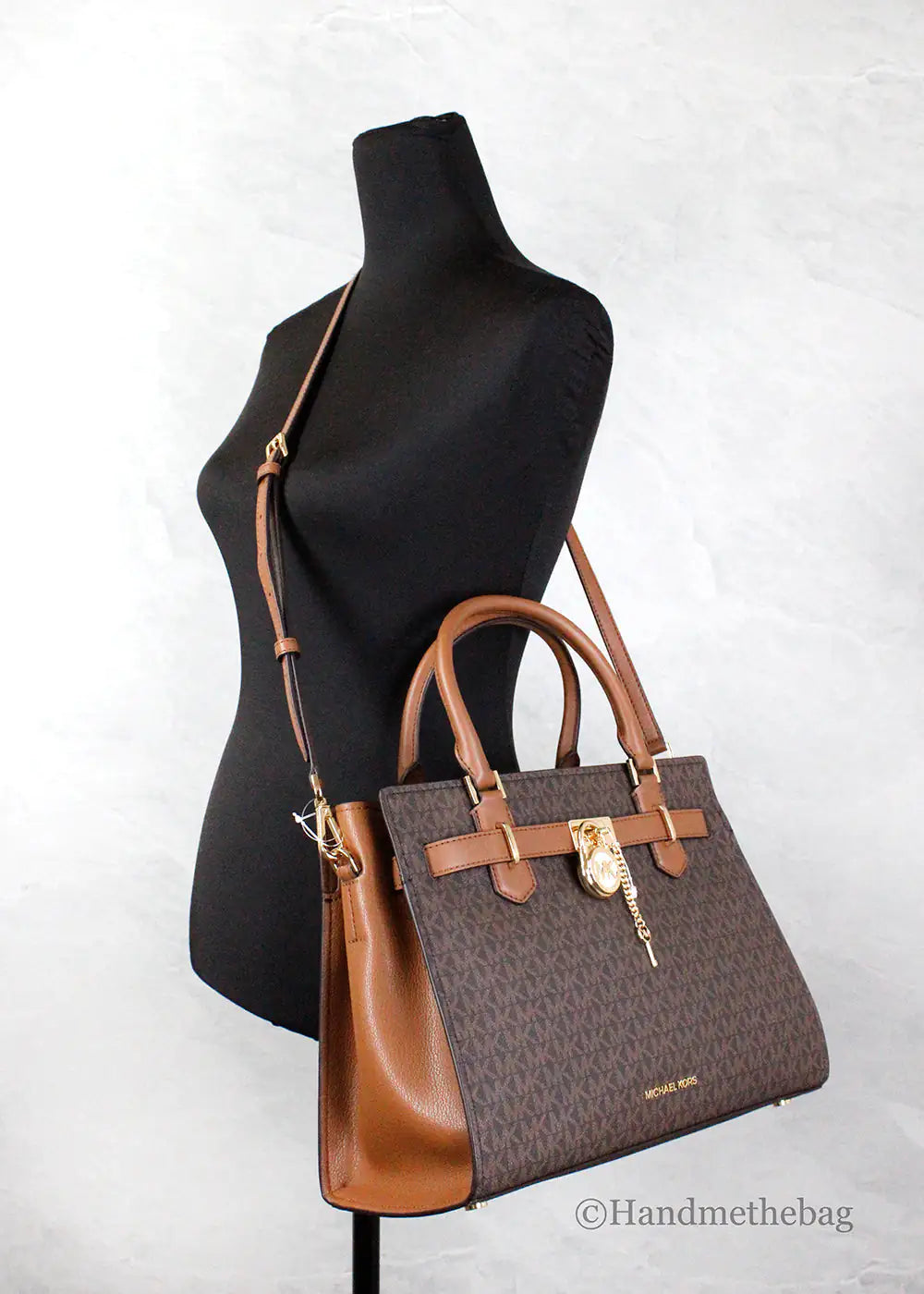 Michael Kors Hamilton PVC Brown Crossbody Satchel - Velora Luxury Fashion