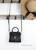 Michael Kors Hamilton XS Black Leather Mini Satchel - Velora Luxury Fashion