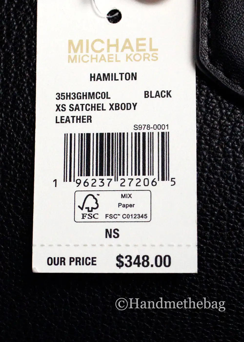 Michael Kors Hamilton XS Black Leather Mini Satchel - Velora Luxury Fashion