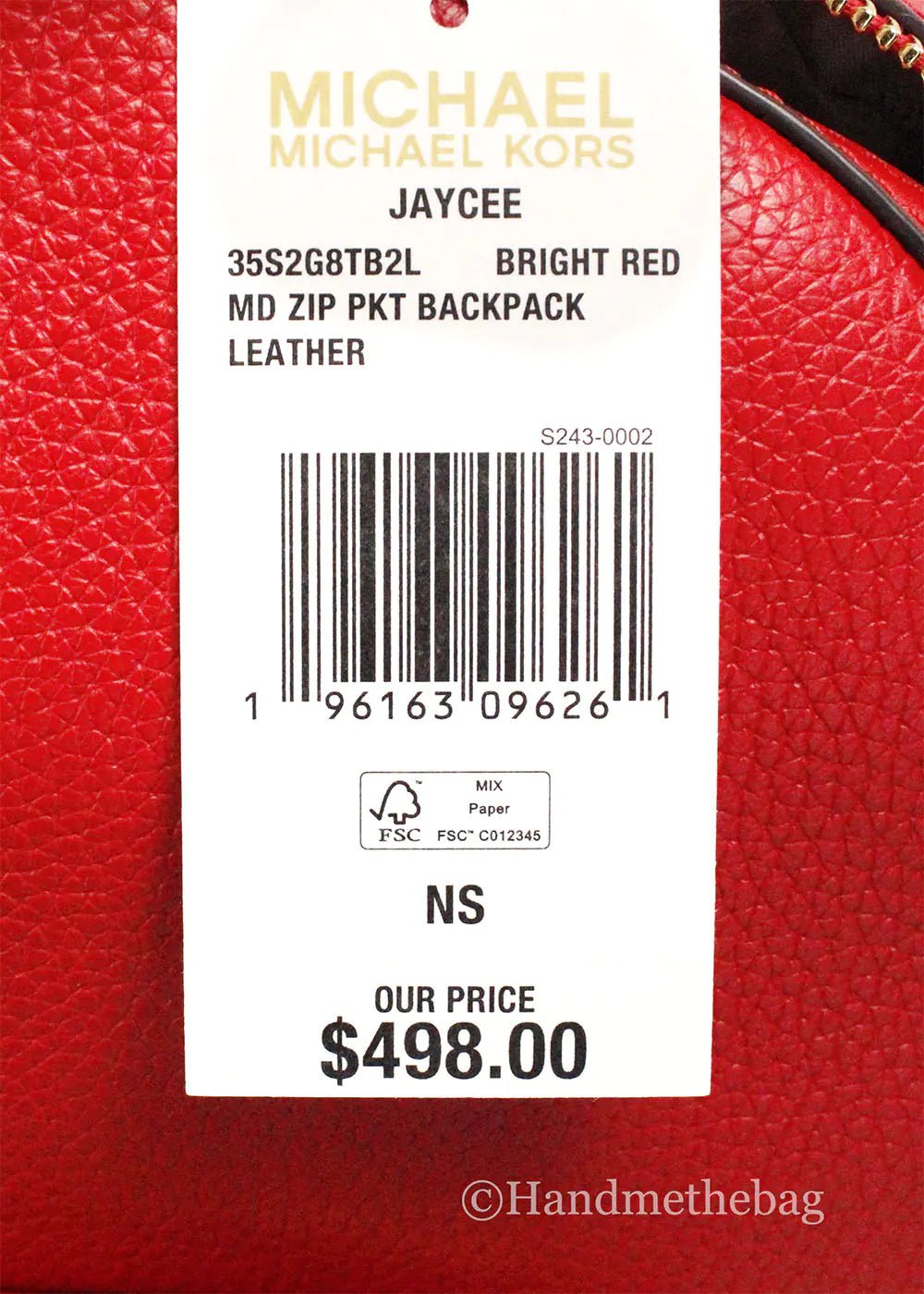 Michael Kors Jaycee Medium Red Zip Pocket Backpack - Velora Luxury Fashion