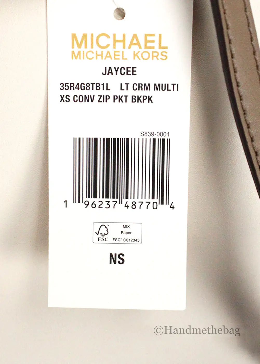 Michael Kors Jaycee Mini Light Cream Pocket Backpack - Velora Luxury Fashion