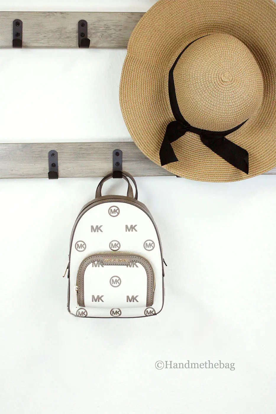 Michael Kors Jaycee Mini Light Cream Pocket Backpack - Velora Luxury Fashion