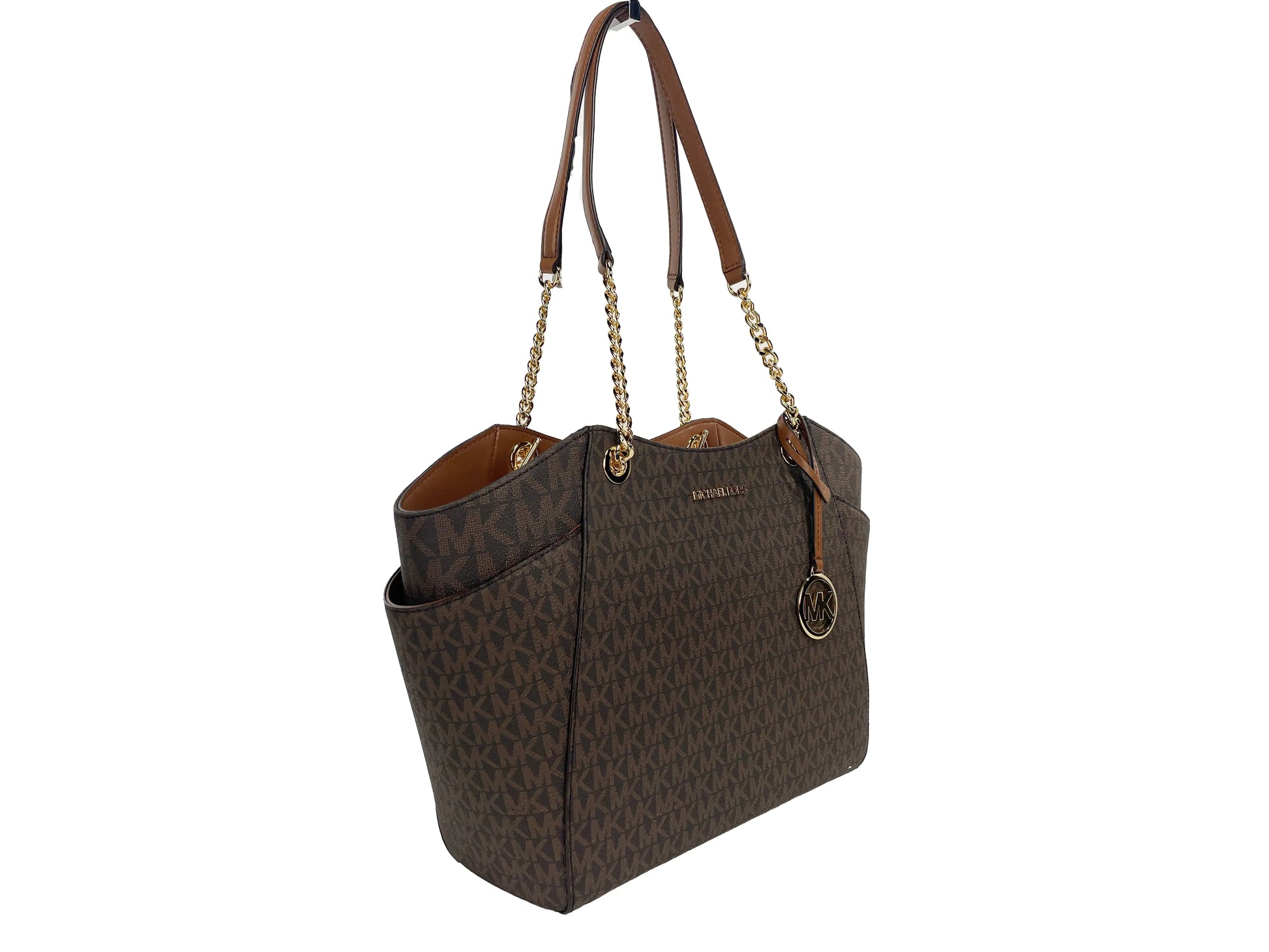 Michael Kors Jet Set Chain Brown Tote Bag - Velora Luxury Fashion
