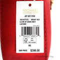 Michael Kors Jet Set EW Red Zip Chain Crossbody - Velora Luxury Fashion