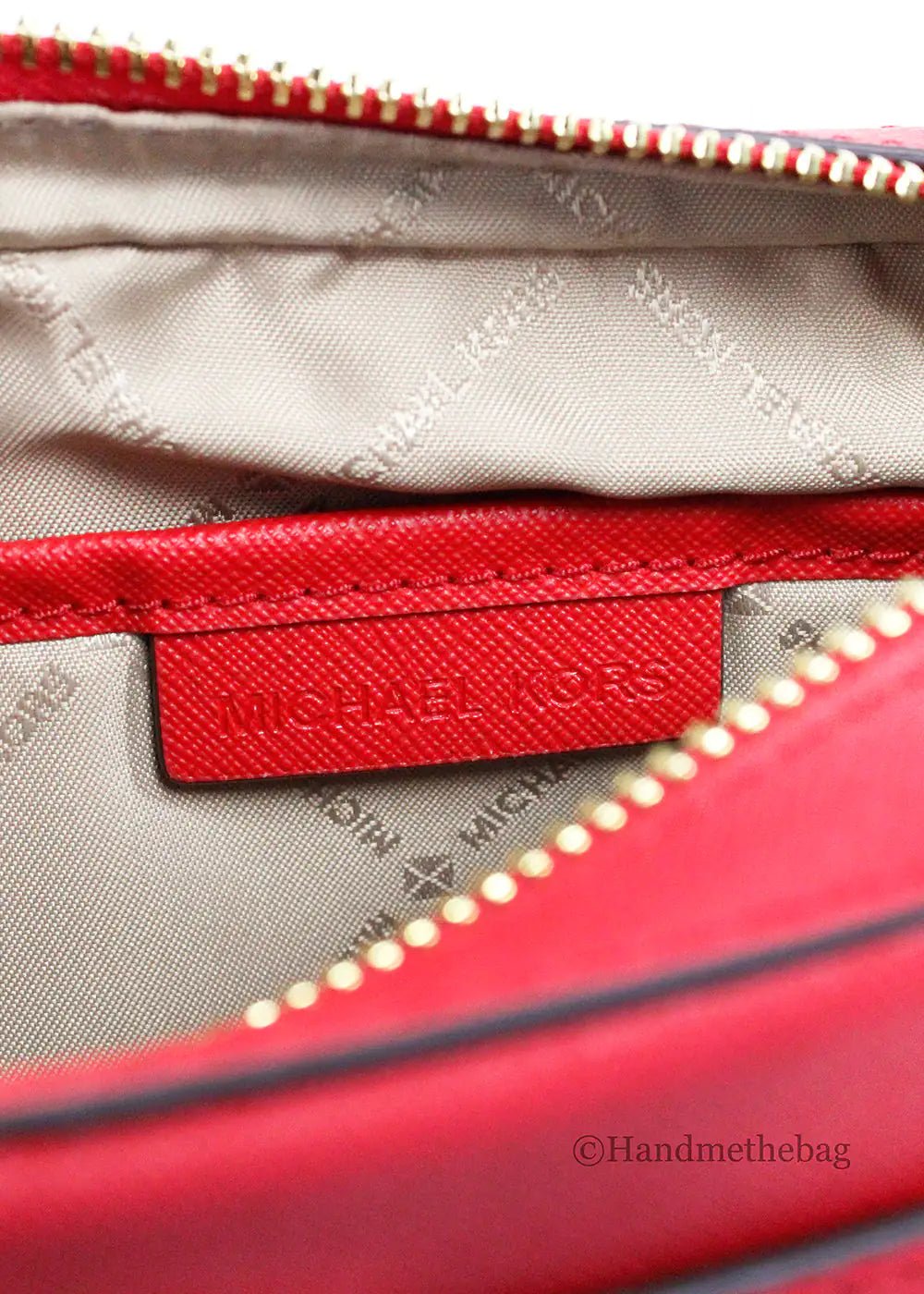 Michael Kors Jet Set EW Red Zip Chain Crossbody - Velora Luxury Fashion