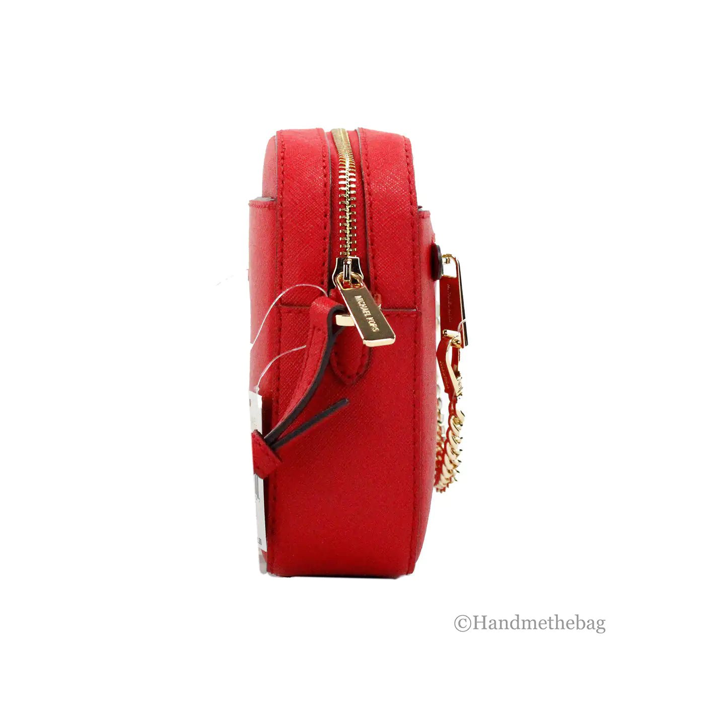 Michael Kors Jet Set EW Red Zip Chain Crossbody - Velora Luxury Fashion
