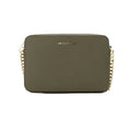Michael Kors Jet Set Olive Leather Crossbody Bag - Velora Luxury Fashion