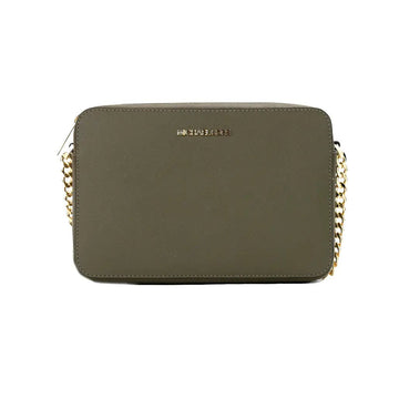Michael Kors Jet Set Olive Leather Crossbody Bag - Velora Luxury Fashion