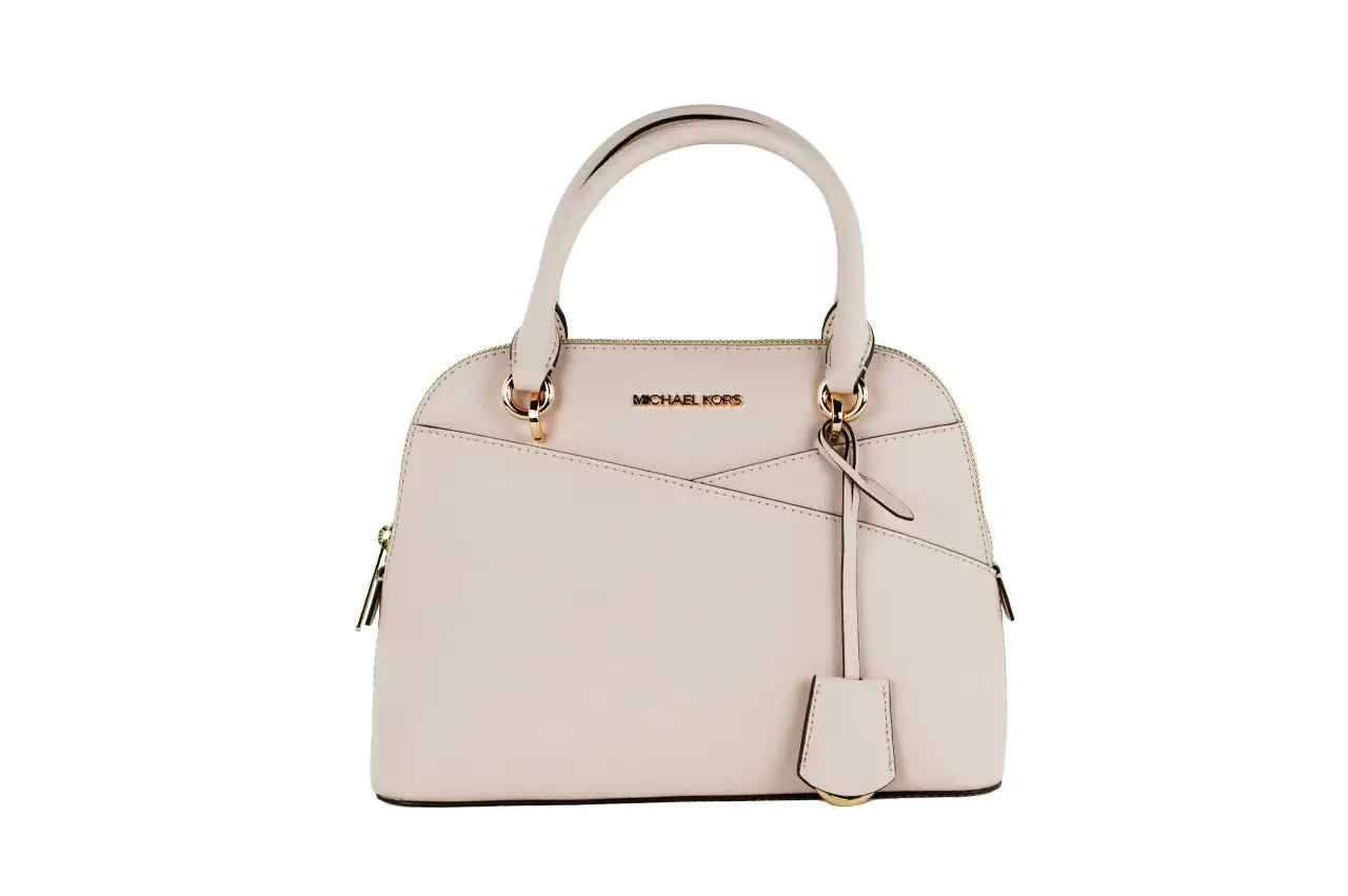 Michael Kors Jet Set Travel Medium Powder Blush Leather Dome X Cross Satchel Bag - Velora Luxury Fashion