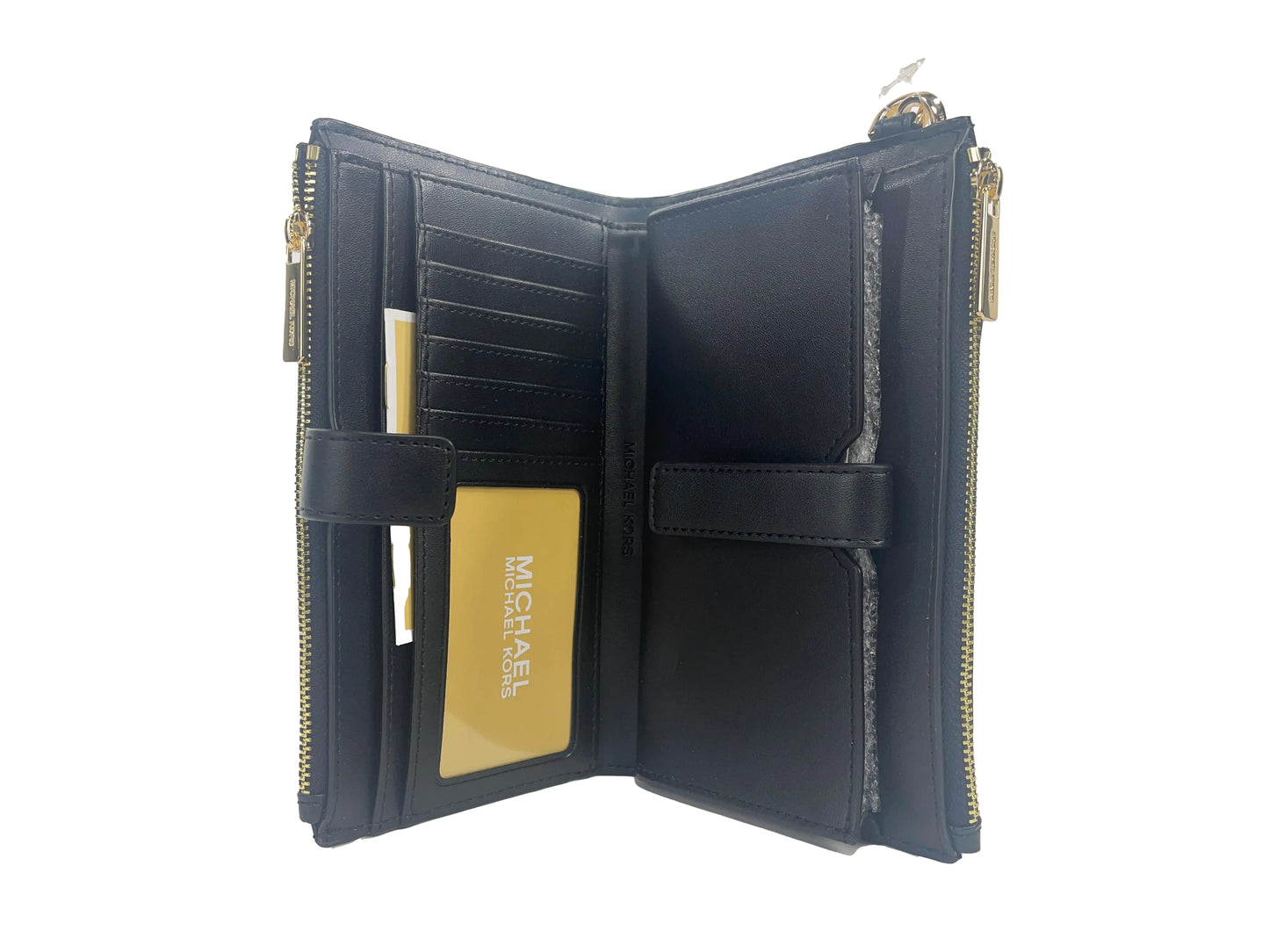 Michael Kors Large Double Zip Python Black Wristlet - Velora Luxury Fashion