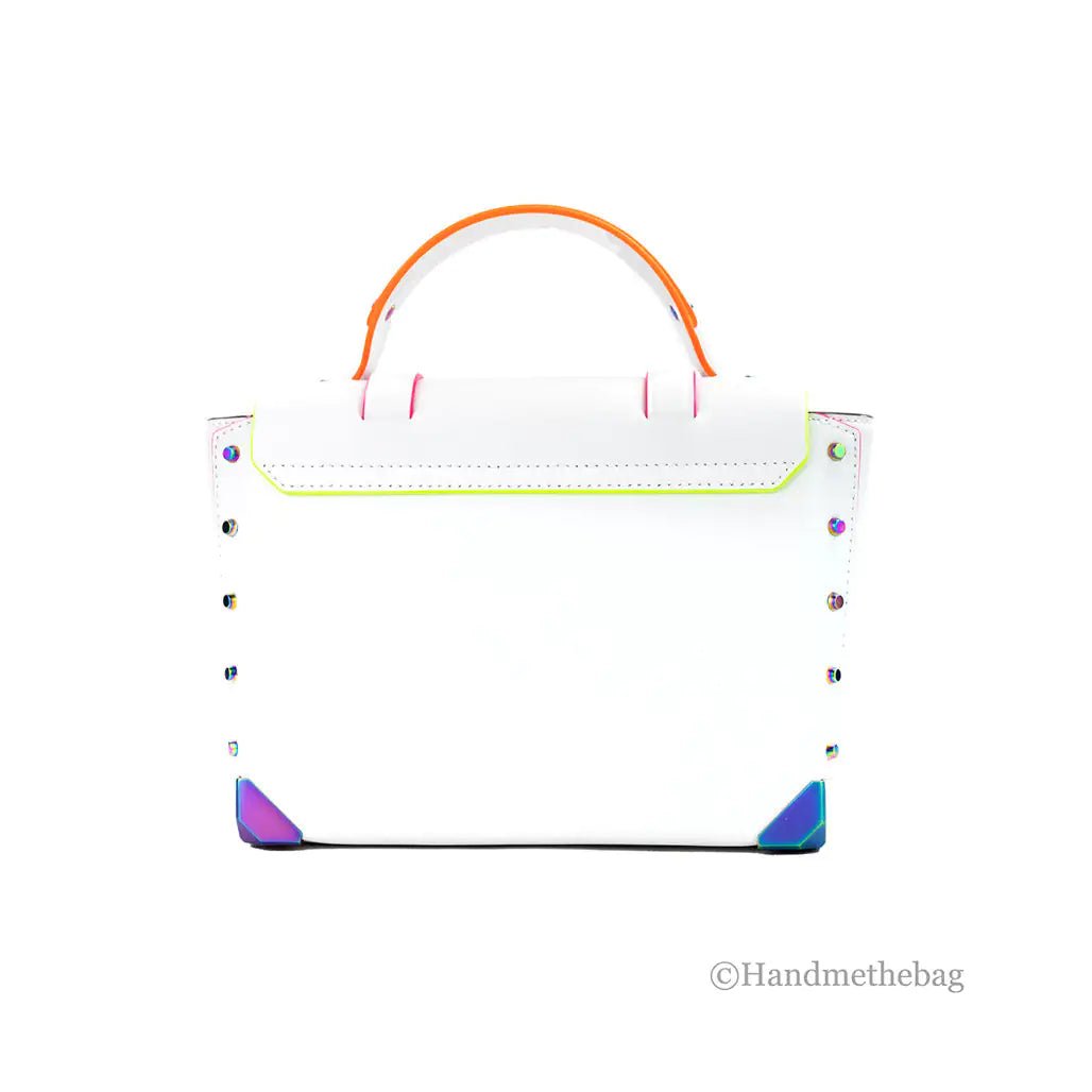 Michael Kors Manhattan Medium Optic White Satchel Bag - Velora Luxury Fashion