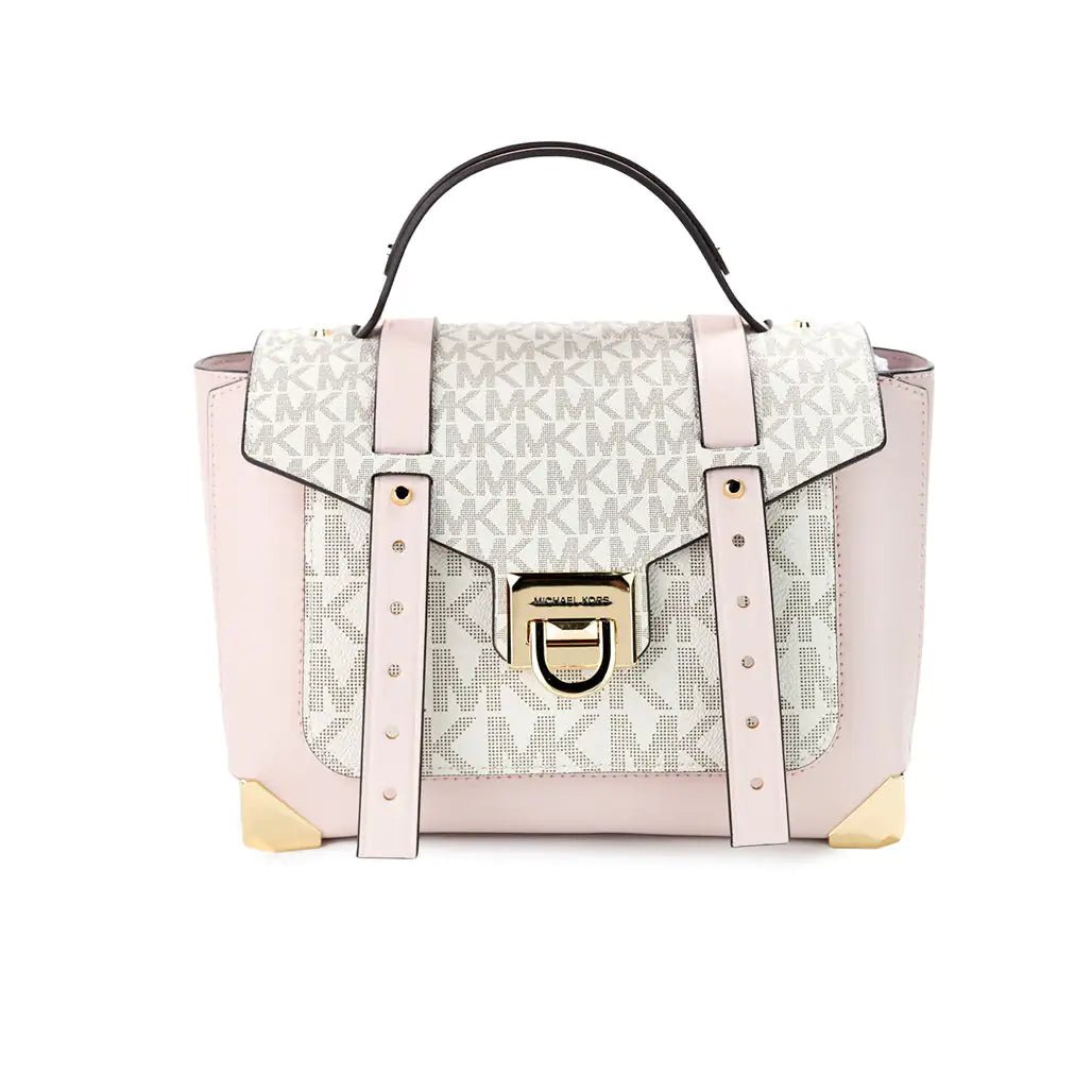 Michael Kors Manhattan Medium Powder Blush Satchel Bag - Velora Luxury Fashion
