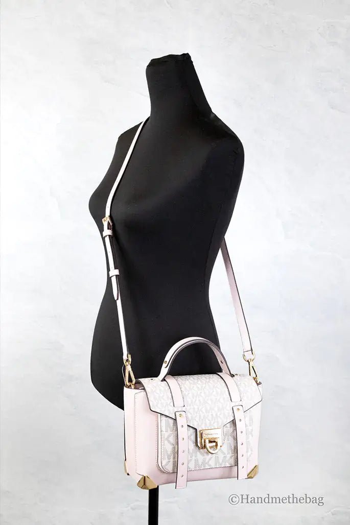 Michael Kors Manhattan Medium Powder Blush Satchel Bag - Velora Luxury Fashion