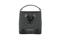 Michael Kors Mercer Small Black Signature Bucket Crossbody Bag - Velora Luxury Fashion