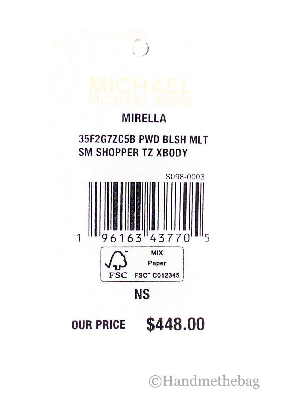 Michael Kors Mirella Small Powder Blush Shopper Tote - Velora Luxury Fashion