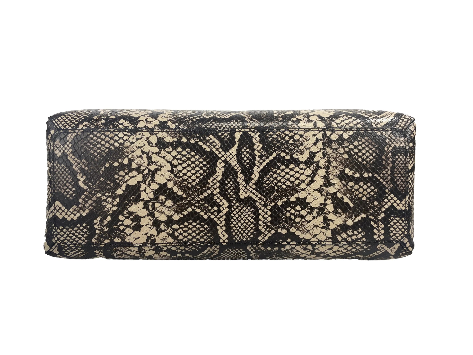 Michael Kors Reed Large Snake Skin Belted Satchel - Velora Luxury Fashion