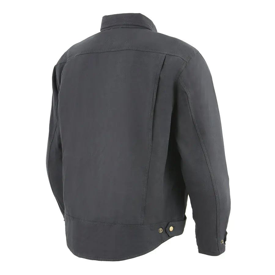 Milwaukee Leather Men's Black Armored Biker Shirt w/ Reinforced Fibers - Velora Luxury Fashion