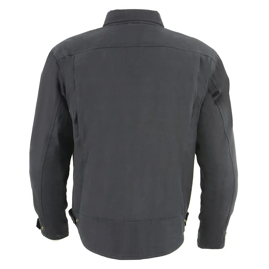 Milwaukee Leather Men's Black Armored Biker Shirt w/ Reinforced Fibers - Velora Luxury Fashion