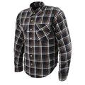 Milwaukee Leather Men's Brown Checkered Armored Flannel Biker Shirt w/ Reinforced Fibers - Velora Luxury Fashion