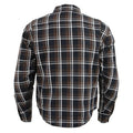 Milwaukee Leather Men's Brown Checkered Armored Flannel Biker Shirt w/ Reinforced Fibers - Velora Luxury Fashion