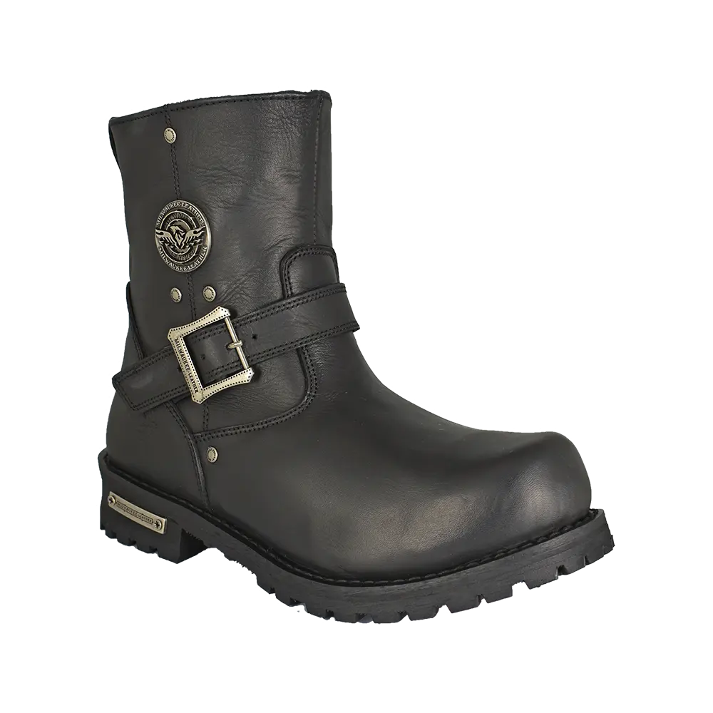Milwaukee Leather Men's Wide 6" Side Zip Motorcycle Boots - Velora Luxury Fashion