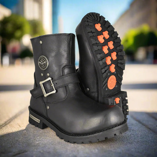 Milwaukee Leather Men's Wide 6" Side Zip Motorcycle Boots Boutique of Leathers/Open Road
