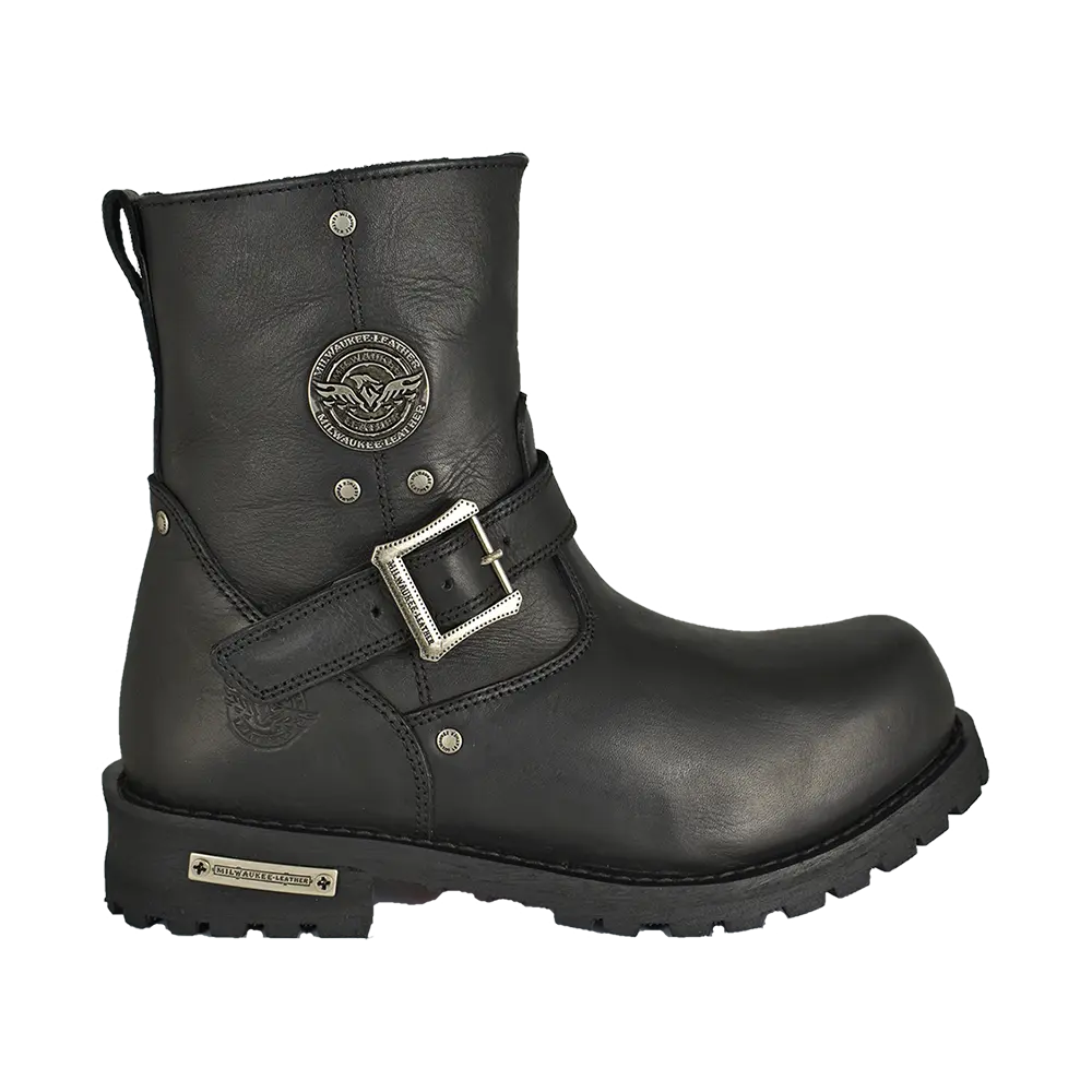 Milwaukee Leather Men's Wide 6" Side Zip Motorcycle Boots Boutique of Leathers/Open Road
