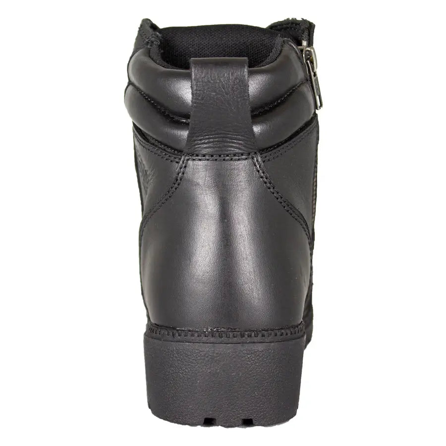 Milwaukee Leather Women's Side Zip Lace Up Motorcycle Boots - Velora Luxury Fashion