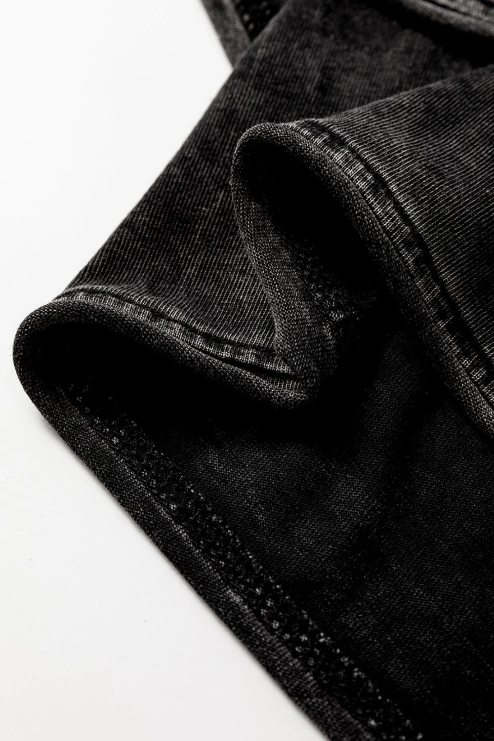 Mineral Wash French Terry High Waist Casual Shorts - Velora Luxury Fashion