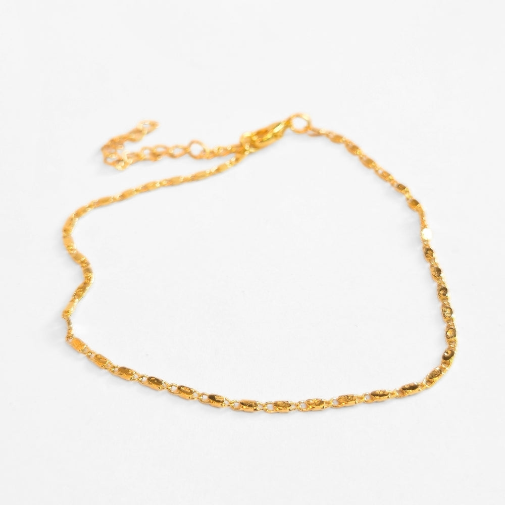 Minimalist Gold Chain Anklet - Velora
