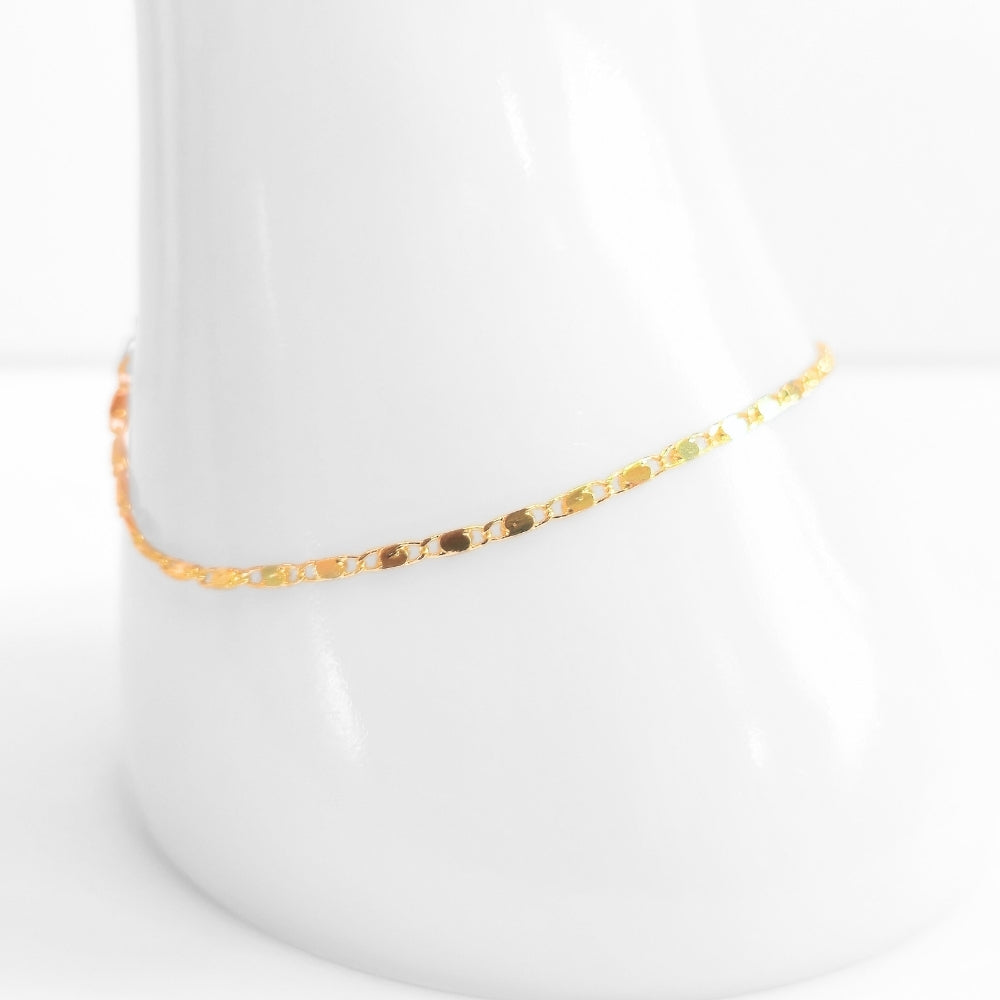 Minimalist Gold Chain Anklet - Velora