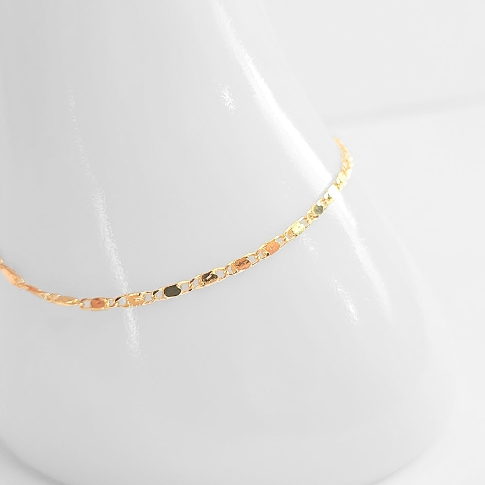 Minimalist Gold Chain Anklet - Velora
