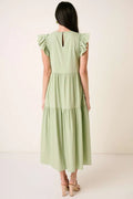 Mittoshop Ruffle Short Sleeve Tiered Maxi Dress - Velora Luxury Fashion