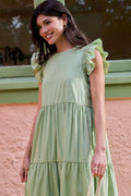 Mittoshop Ruffle Short Sleeve Tiered Maxi Dress - Velora Luxury Fashion