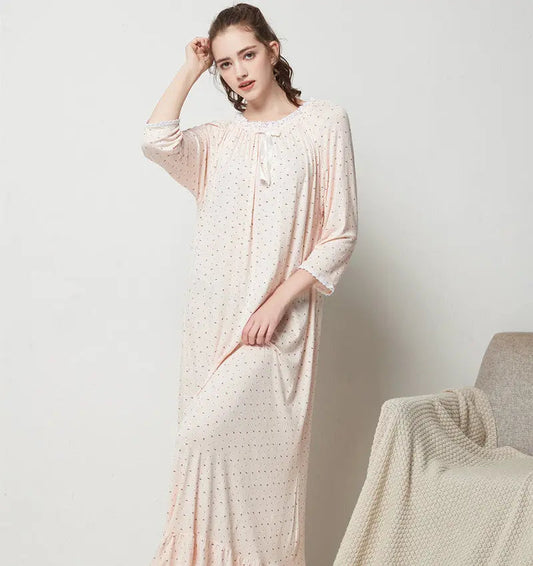 Modal Long Small Floral Pajamas For Women EX-STOCK Canada