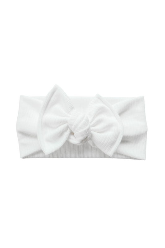 Modal Ribbed Headwrap | White - Velora Luxury Fashion