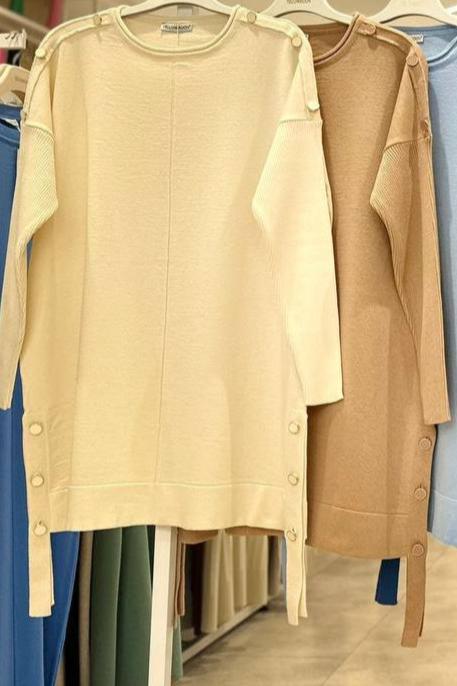 Modest Long Top Tunic - Velora Luxury Fashion