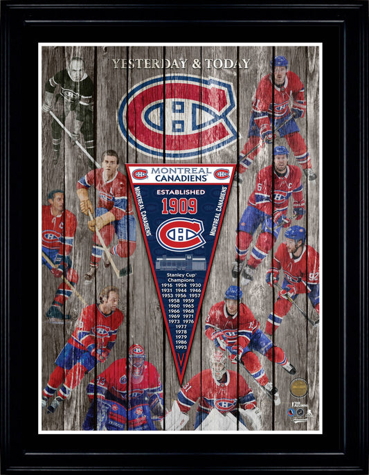 Montreal Canadiens Yesterday & Today Collage Frame - Velora Luxury Fashion