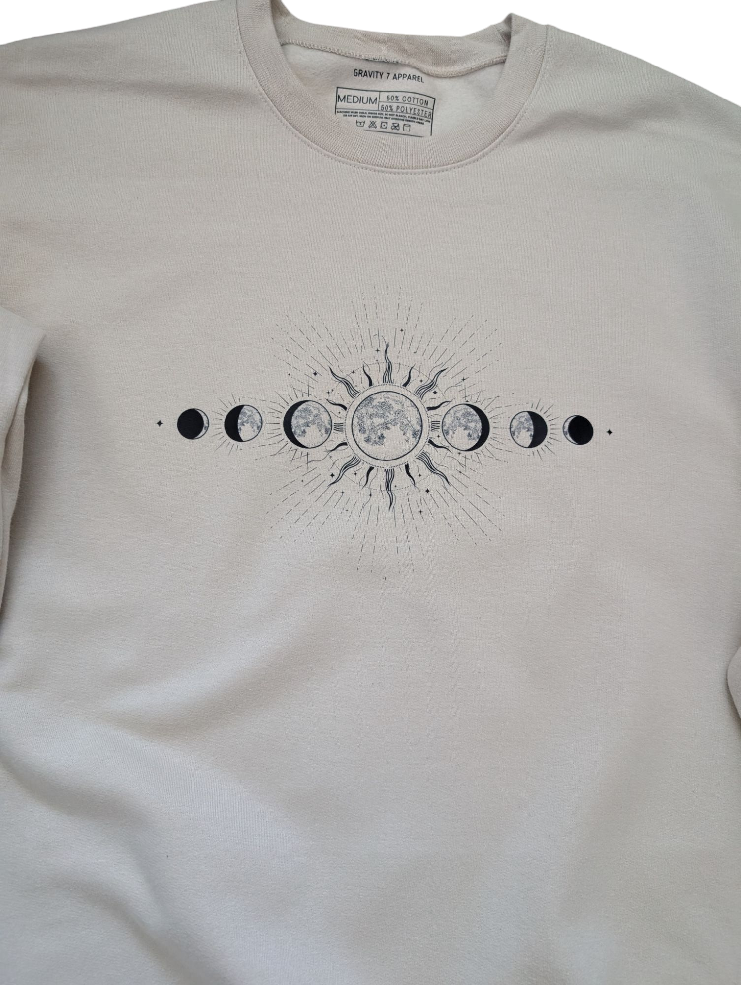 Moon Phase Sweatshirt - Celestial Clothing for Spiritual Souls - Velora