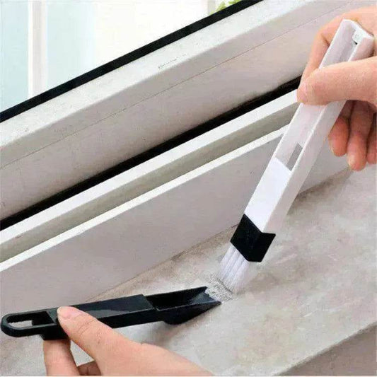 Multi purpose Groove Cleaning Brush With Dustpan Gap for Corners - Velora