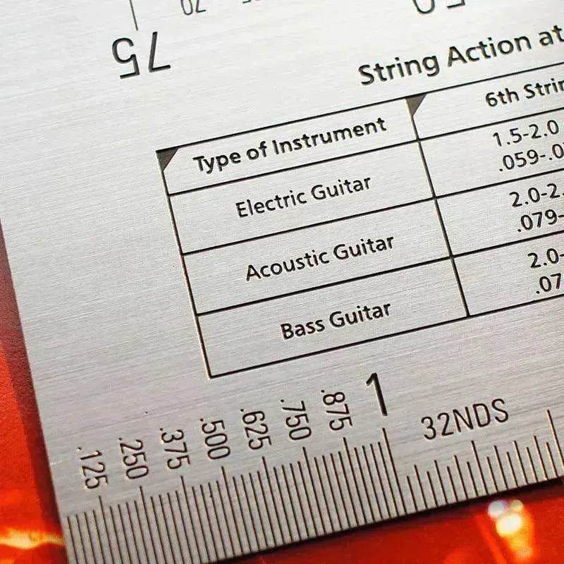 Multifunctional guitar height measuring ruler - Velora