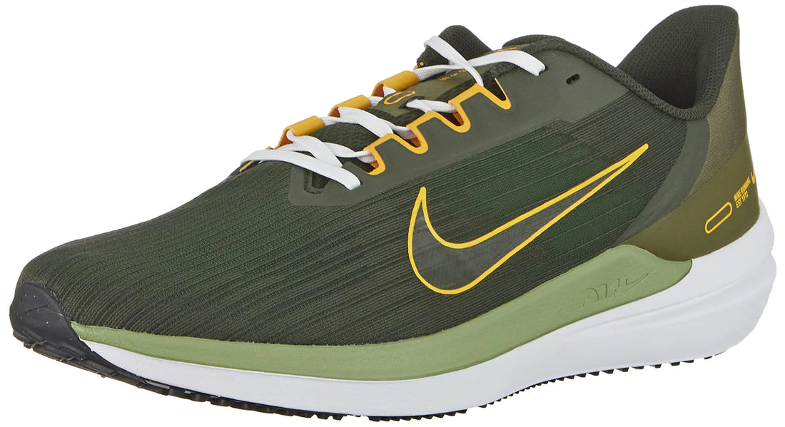NIKE Men's Air Winflo 9 Sequoia Gold Sneaker Size 9.5 - Velora Luxury Fashion
