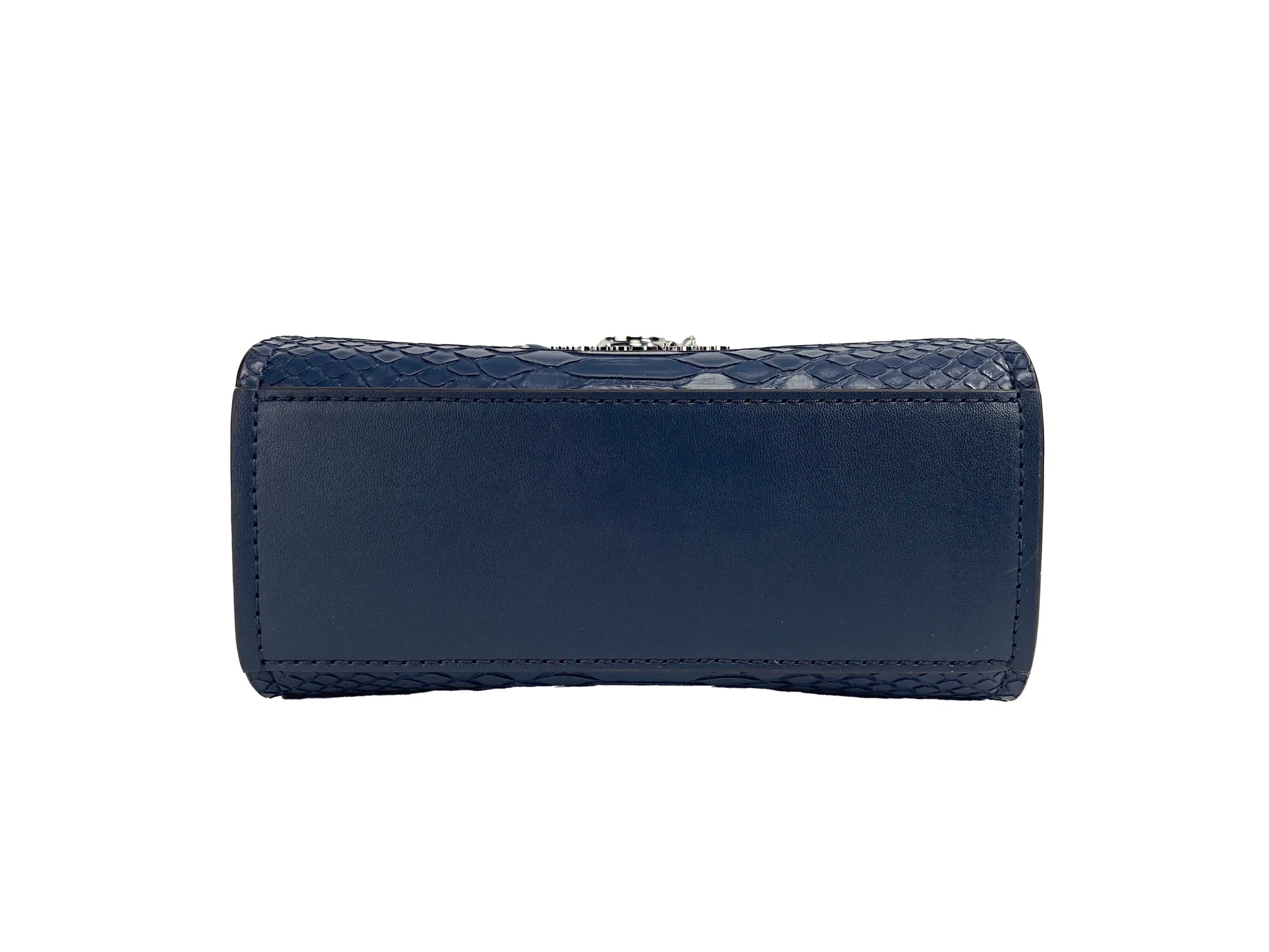 Navy Snake Leather Mini Satchel by Michael Kors - Velora Luxury Fashion