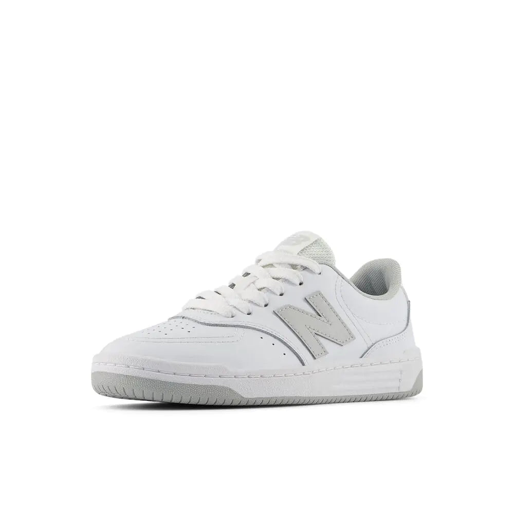 New Balance BB80 V1 Lace-Up Sneaker White/Brighton Grey 12 US Unisex Little Kid - Velora Luxury Fashion