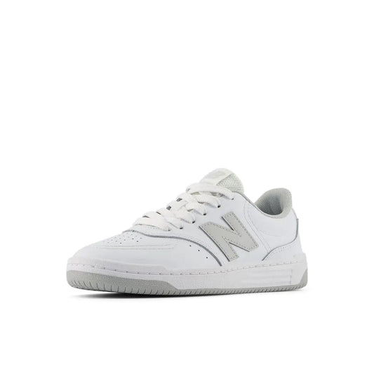 New Balance BB80 V1 Lace-Up Sneaker White/Brighton Grey 12 US Unisex Little Kid - Velora Luxury Fashion