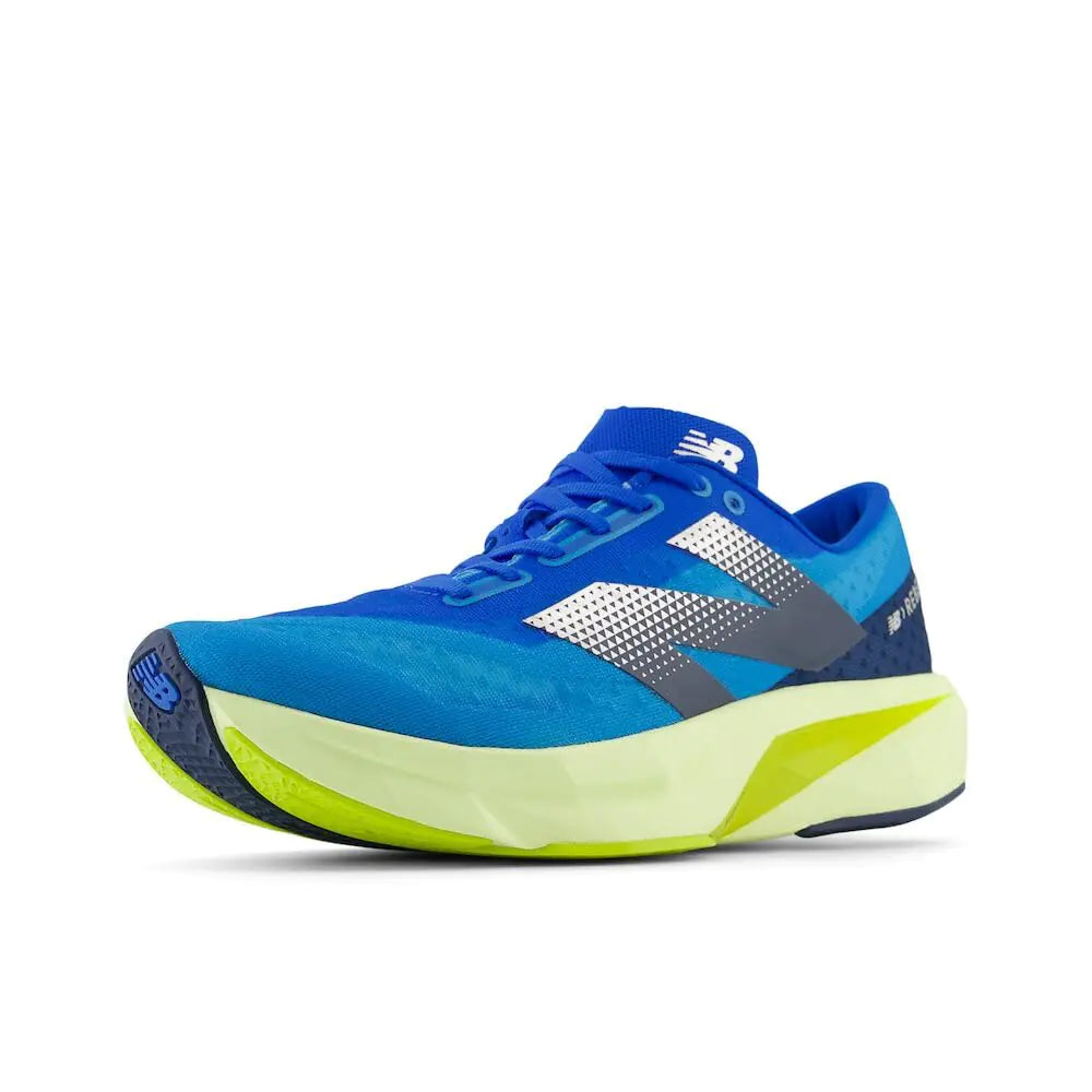 New Balance Mens FuelCell Rebel V4 Running Shoe Spice Blue/Limelight/Blue Oasis 7 - Velora Luxury Fashion